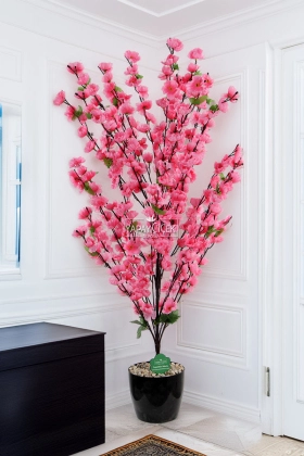 Yapay Bahar Dalı Ağacı 30 Dallı Yoğun Yapraklı 100 cm Pembe - 2