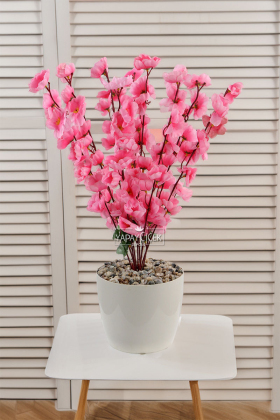 Yapay Mini Bahar Dalı Japon Kiraz Çiçeği Ağacı 50 cm Pembe - Yapay Çiçek Deposu