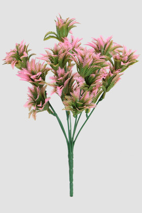 Yapay 5 Dal Plastik Mini Sıkas Demeti 28 cm Pembe - Yapay Çiçek Deposu