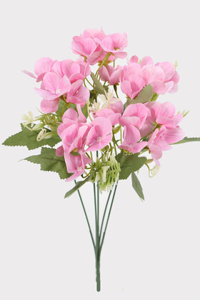 Yapay Küçük Islak Ortanca Demeti 32 cm Pembe - Yapay Çiçek Deposu