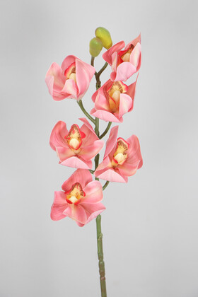 Yapay Islak Dokulu Premium Singapur Orkide Çiçeği 72 cm Pembe - Yapay Çiçek Deposu