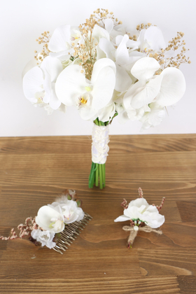 Phalaina Yapay Gelin Çiçeği 3lü Set - 1