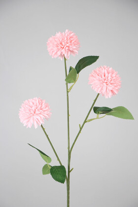 Yapay Çiçek 3lü Top Karanfil Dalı 62 cm Pudra Pembe - Yapay Çiçek Deposu