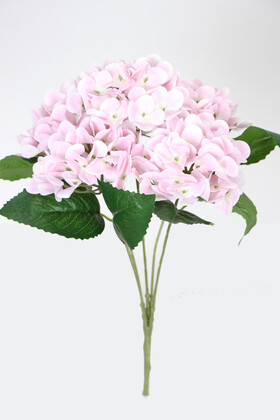 Yapay Lüx 5 Dallı Islak Ortanca Demeti 45 cm Pudra - 1
