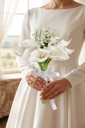 Romantik Melodi Gelin Buketi 2li Set - Yapay Çiçek Deposu