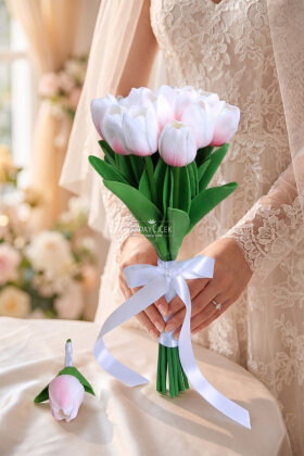 Romantik Rota Gelin Buketi 2li Set - Yapay Çiçek Deposu