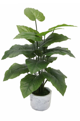 Saksıda Yapay 18 Dallı Dev Lüx Bitki 70cm Koyu Yeşil - 1