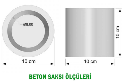 Handmade Beton Saksıda Yapay Pudralı Lavanta Tanzimi Mor 30 cm - 3