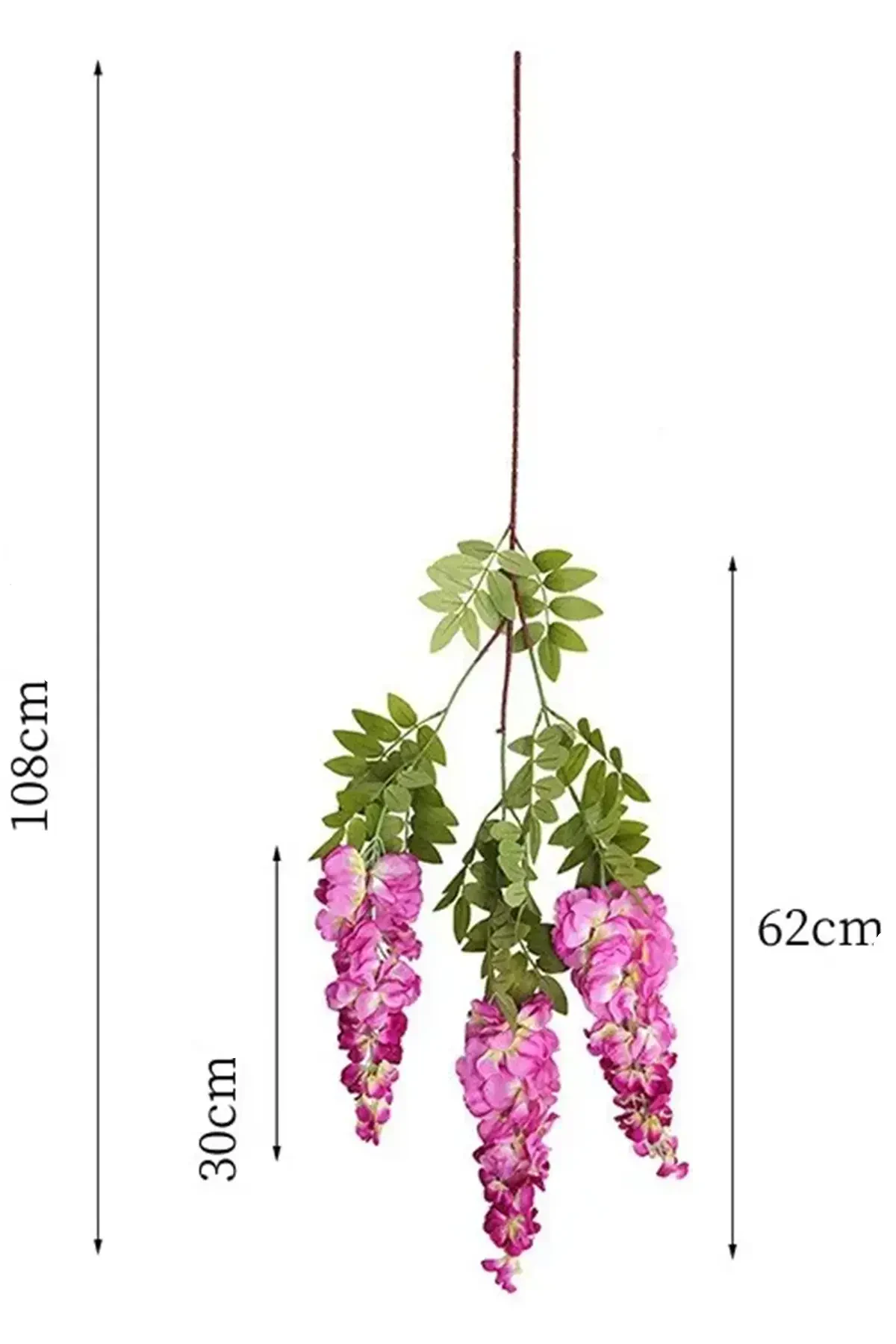 Yapay Salkım Akasya 3 Dallı 108 cm Fuşya - 8