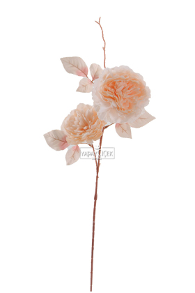 Yapay 2 Güllü Şakayık Çiçeği Dalı 77 cm Somon - 3