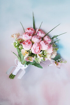 Sonsuz Düş Gelin Buketi 2li Set - Yapay Çiçek Deposu