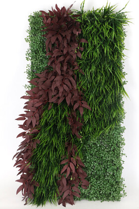 Yapay Dikey Bitki Hazır Duvar Paneli 50x100 cm Model 4 - Yapay Çiçek Deposu