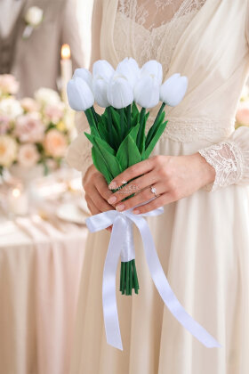 Timeless White Buketi 2li Set - Yapay Çiçek Deposu