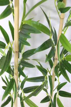 İri Yapraklı 110 cm Yapay 8 Dal Gerçek Bambu - 3