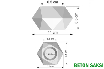 Beton Saksıda Yapay Bitki 3lü Set Model 3 - 3