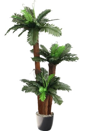 Ucuz Yapay Ağaç 3 Gövdeli Afrika Palmiyesi 130 cm - 1