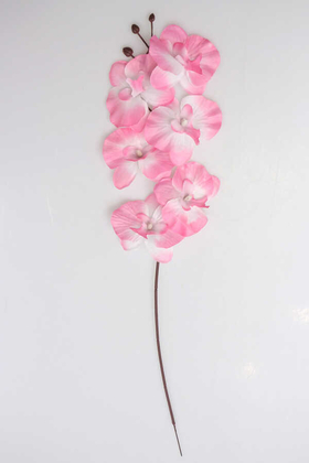 Ucuz Yapay Orkide Çiçeği Dalı 65 cm Açık Pembe - 2