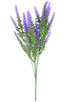 5 Dal Plastik Lavanta Demeti 35 cm Yeşil-Mor - 2