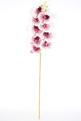 Yapay Dal Baskılı Orkide Çiçeği 88 cm Mürdüm Benekli - 3