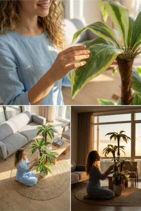 Bodur Yapay Ağaç Cordyline 120 cm Model 4 - 3