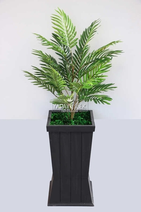 Ahşap Saksıda 21 Dallı Areka Bitkisi 115 cm - 3