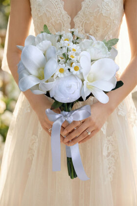 Victoria Gelin Buketi 2li Set - Yapay Çiçek Deposu