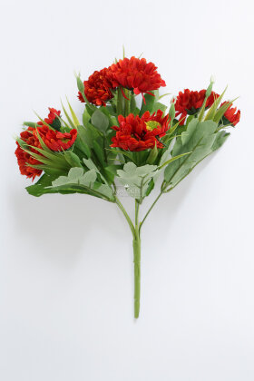 Yapay Çiçek 10'lu Gerbera Demeti 30 cm Kırmızı - 3