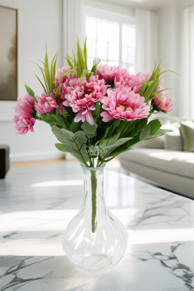 Yapay Çiçek 10'lu Gerbera Demeti 30 cm Pembe - Yapay Çiçek Deposu