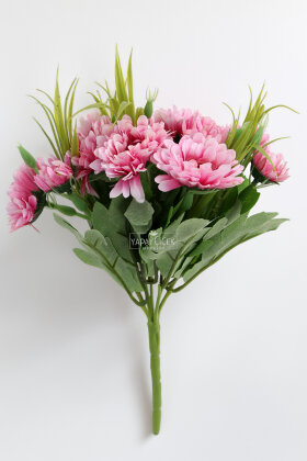 Yapay Çiçek 10'lu Gerbera Demeti 30 cm Pembe - 3
