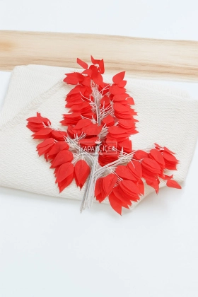 Yapay 12li Benjamin Yaprağı Kırmızı 60 cm - 2