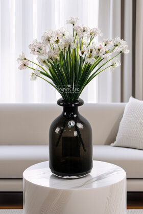 Yapay Çiçek 18'li Sienna Çiçeği Demeti 30 cm Beyaz - Yapay Çiçek Deposu