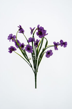 Yapay Çiçek 18'li Sienna Çiçeği Demeti 30 cm Mor - 4