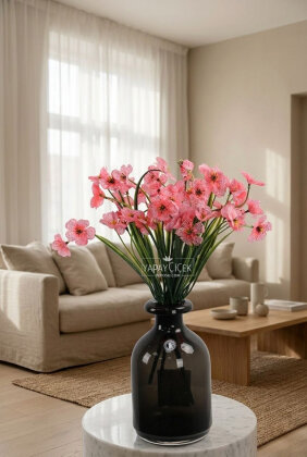 Yapay Çiçek 18'li Sienna Çiçeği Demeti 30 cm Pembe - Yapay Çiçek Deposu