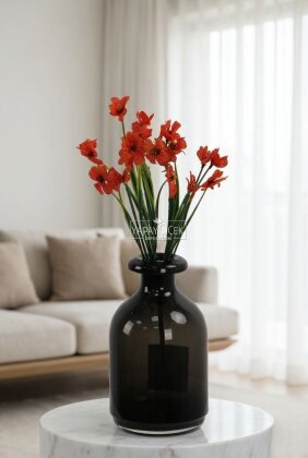 Yapay Çiçek 18'li Sienna Çiçeği Demeti 30 cm Turuncu - 3