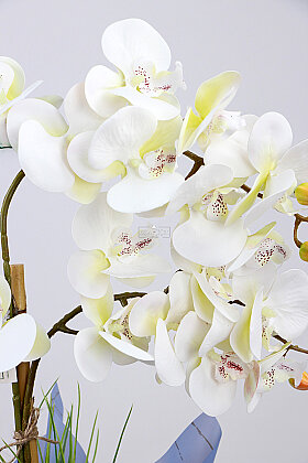 Yapay 2'li Ivory Özel Gün Orkide Tanzimi 60 cm Beyaz - 2
