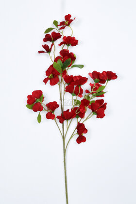 Yapay Çiçek 3 Dallı İri Nar Çiçeği Dalı 100 cm Kırmızı - Yapay Çiçek Deposu