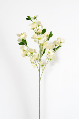 Yapay Çiçek 3 Dallı İri Nar Çiçeği Dalı 100 cm Krem - Yapay Çiçek Deposu