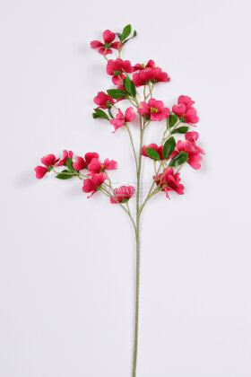 Yapay Çiçek 3 Dallı İri Nar Çiçeği Dalı 100 cm Fuşya - Yapay Çiçek Deposu