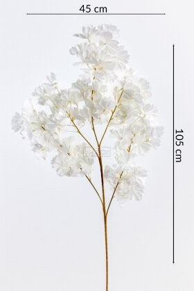 Yapay Çiçek 3 Dallı Japon Sakurası 105 cm Beyaz - 3