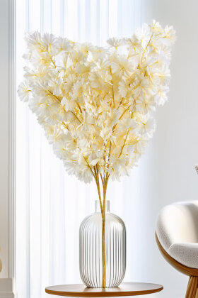 Yapay Çiçek 3 Dallı Japon Sakurası 105 cm Krem - Yapay Çiçek Deposu