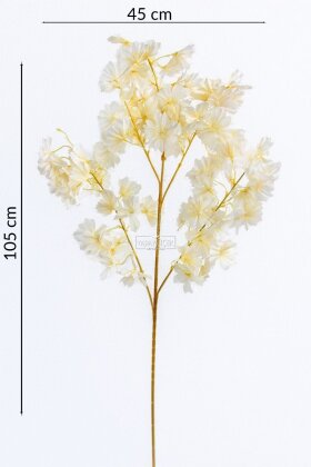 Yapay Çiçek 3 Dallı Japon Sakurası 105 cm Krem - 3