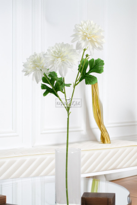 Yapay 3lü Gardenya Dalı 70 cm Beyaz - 2