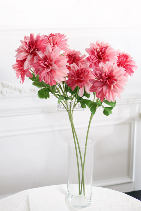 Yapay 3lü Gardenya Dalı 70 cm Koyu Pembe - Yapay Çiçek Deposu