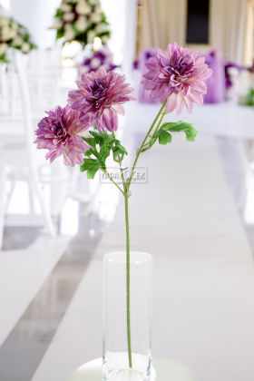 Yapay 3lü Gardenya Dalı 70 cm Mor - 2