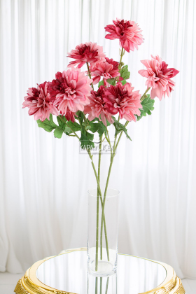 Yapay 3lü Gerdenya Dalı 70 cm Bordo - Pembe - Yapay Çiçek Deposu