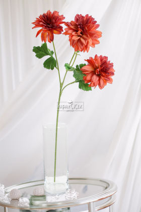 Yapay 3lü Gardenya Dalı 70 cm Kahve - 2