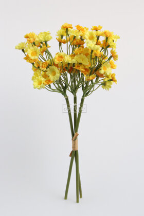 Yapay 100 Çiçekli Vadi Papatyası Demeti 35 Sarı - 4