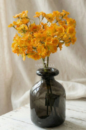 Yapay 100 Çiçekli Vadi Papatyası Demeti 35 Turuncu - 3