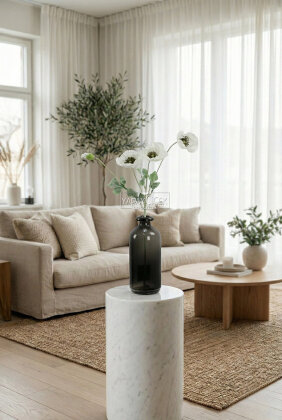 Yapay Çiçek 4lü Prenses Çiçeği Dalı 60 cm Beyaz - 3