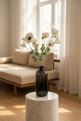 Yapay Çiçek 4lü Prenses Çiçeği Dalı 60 cm Beyaz - Yapay Çiçek Deposu